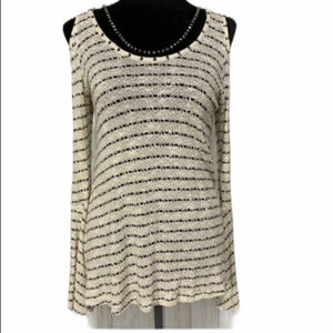 The Impeccable pig off shoulder striped sweater size small